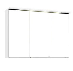 Spiegelschrank Bobbi 90cm Modell 1 3 Türen und LED-Beleuchtung - weiß