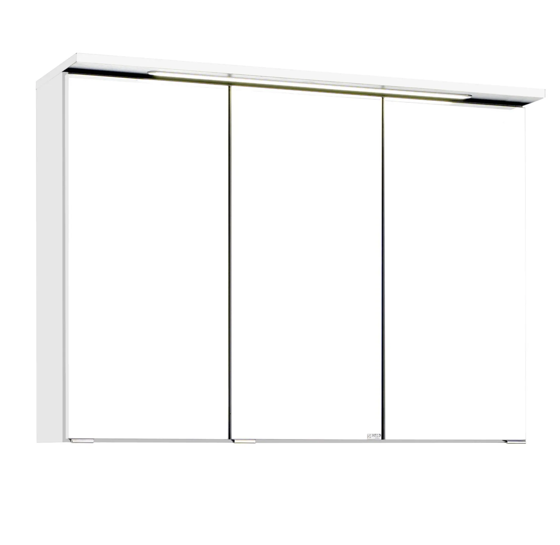 Spiegelschrank Bobbi 90cm Modell 1 3 Türen und LED-Beleuchtung - weiß