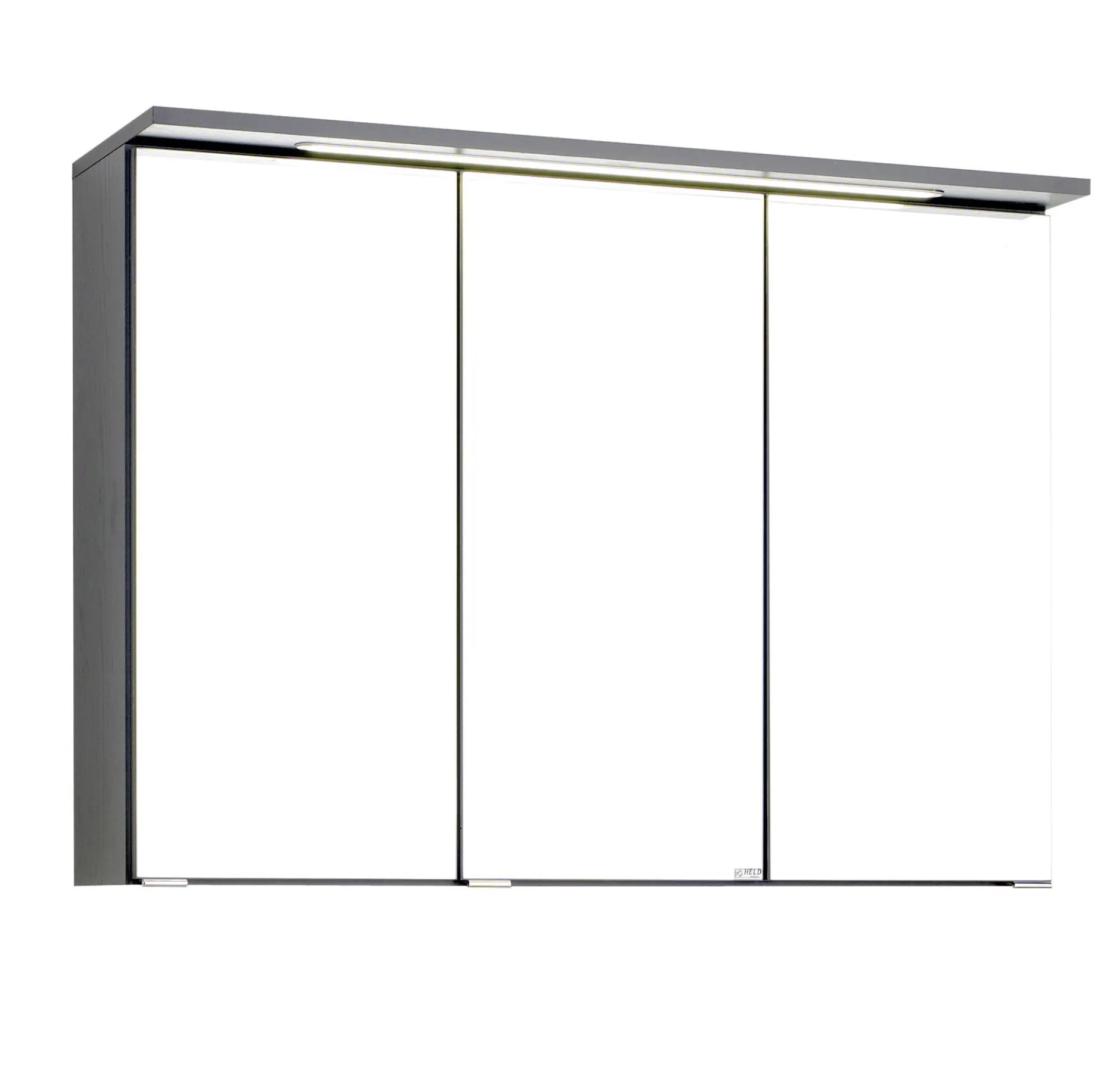 Spiegelschrank Bobbi 90cm modell 1 3 türen und led beleuchtung - graphit