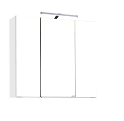 Spiegelschrank Bobbi 70cm Modell 2 3 Türen und led Beleuchtung - weiß