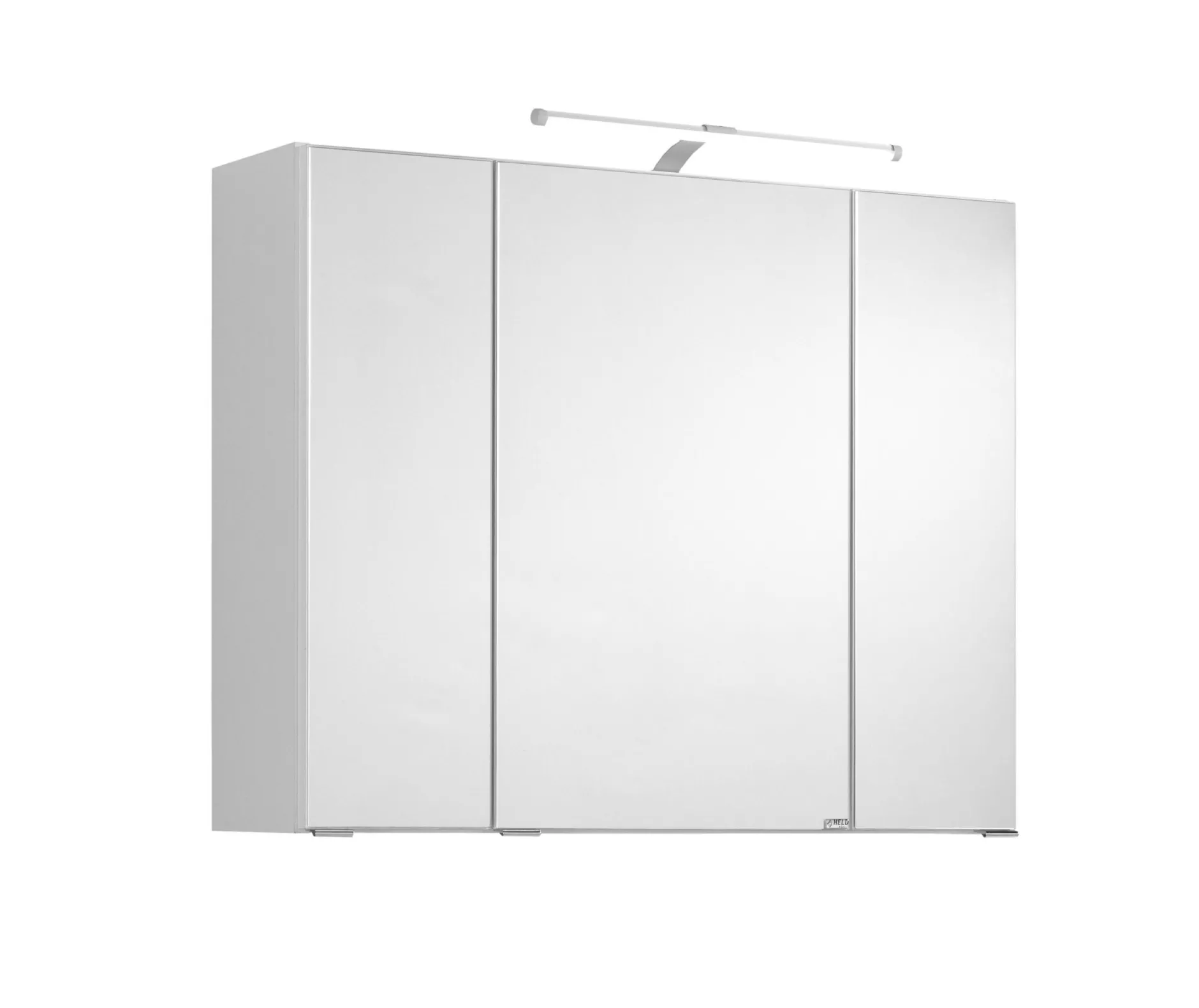 Spiegelschrank Bobbi 90cm Modell 2 3 Türen und led Beleuchtung - weiß