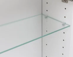 Spiegelschrank Bobbi 90cm Modell 2 3 Türen und led Beleuchtung - Eiche