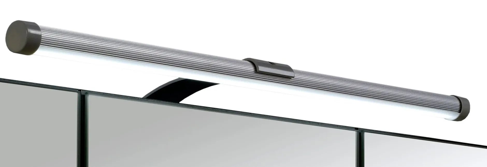 Spiegelschrank Bobbi 120cm Modell 2 3 Türen und led Beleuchtung - Eiche