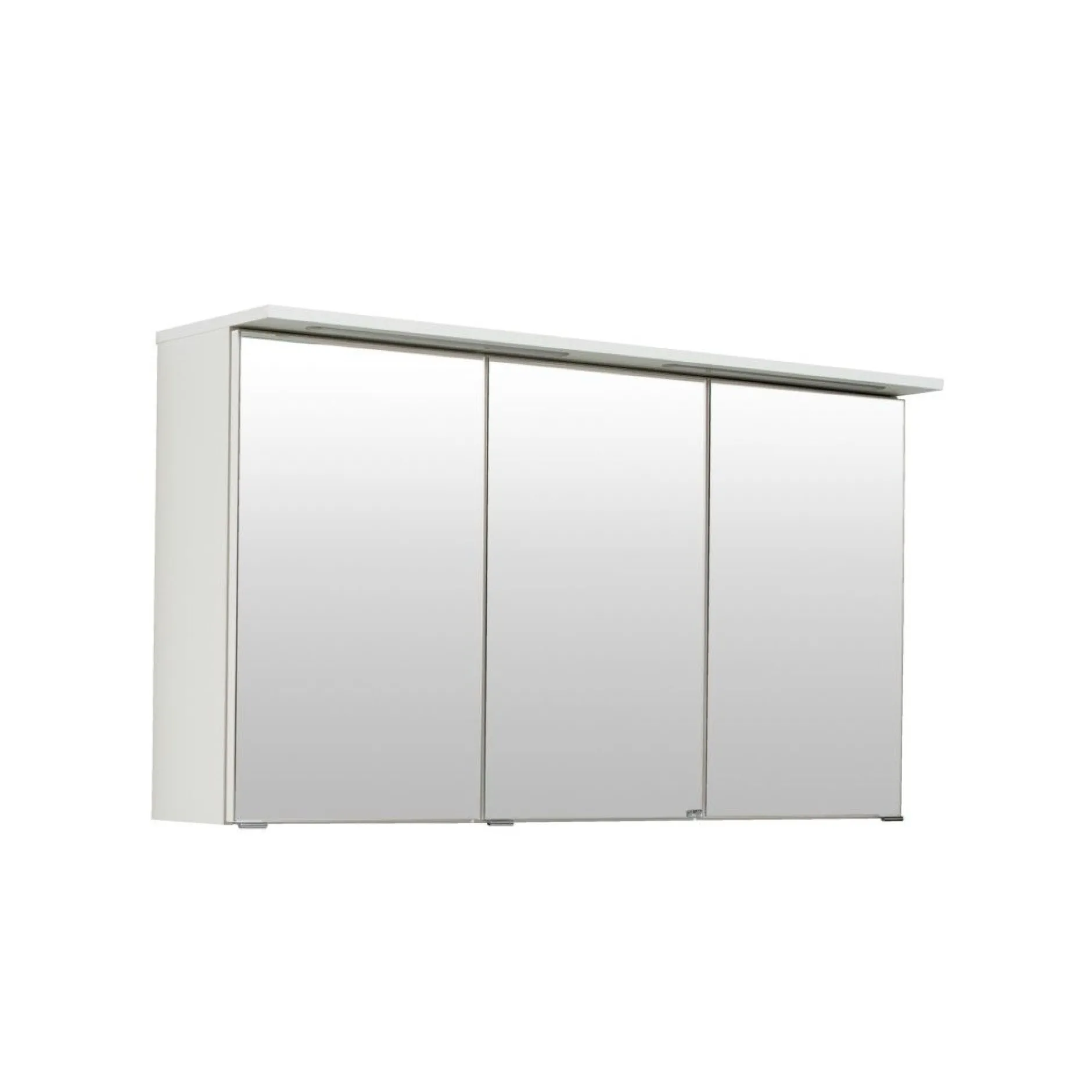Spiegelschrank Bobbi 120cm Modell 1 3 Türen und LED-Beleuchtung - weiß