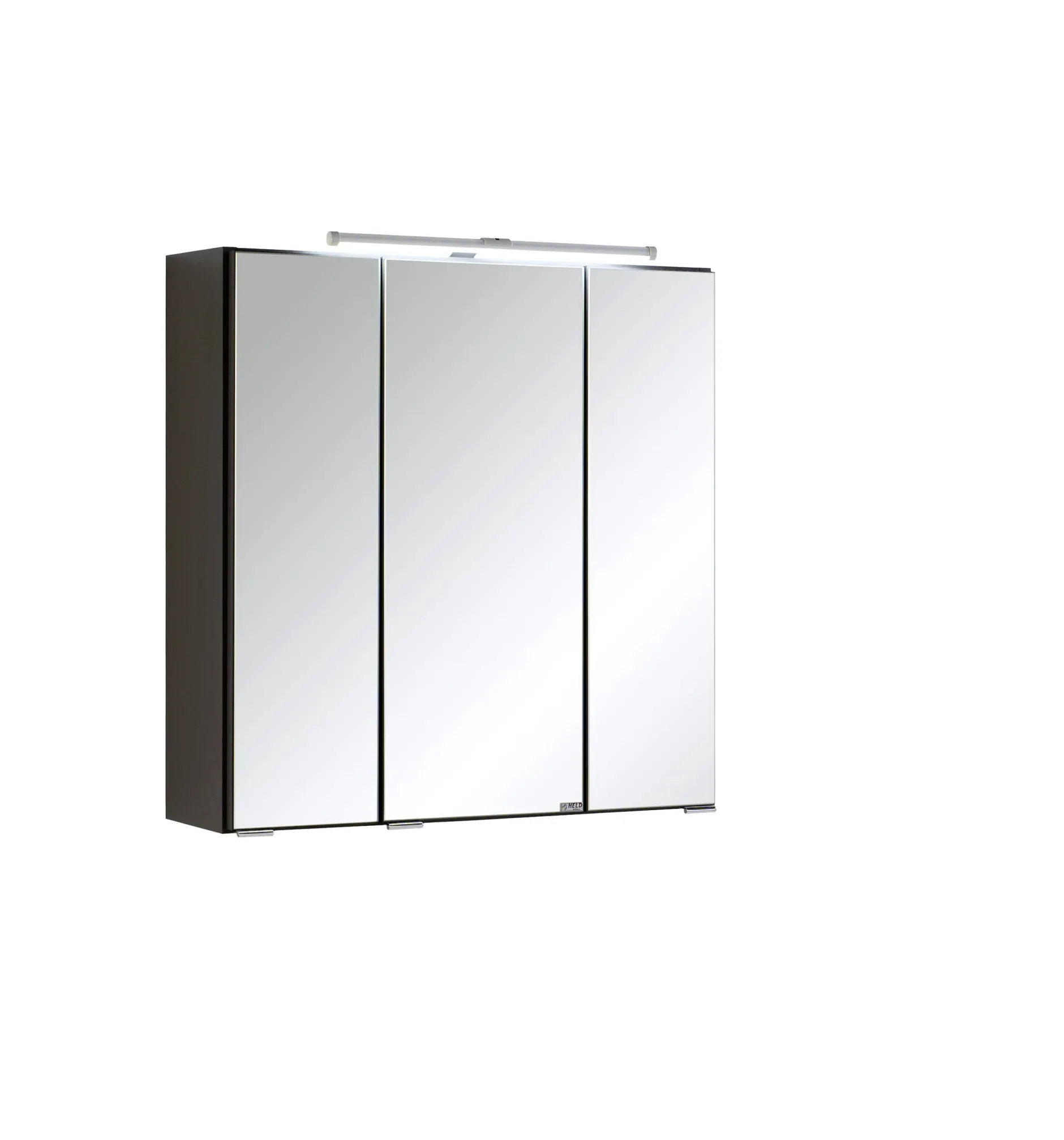 Spiegelschrank Bobbi 60cm Modell 2 3 Türen und led Beleuchtung - graphit