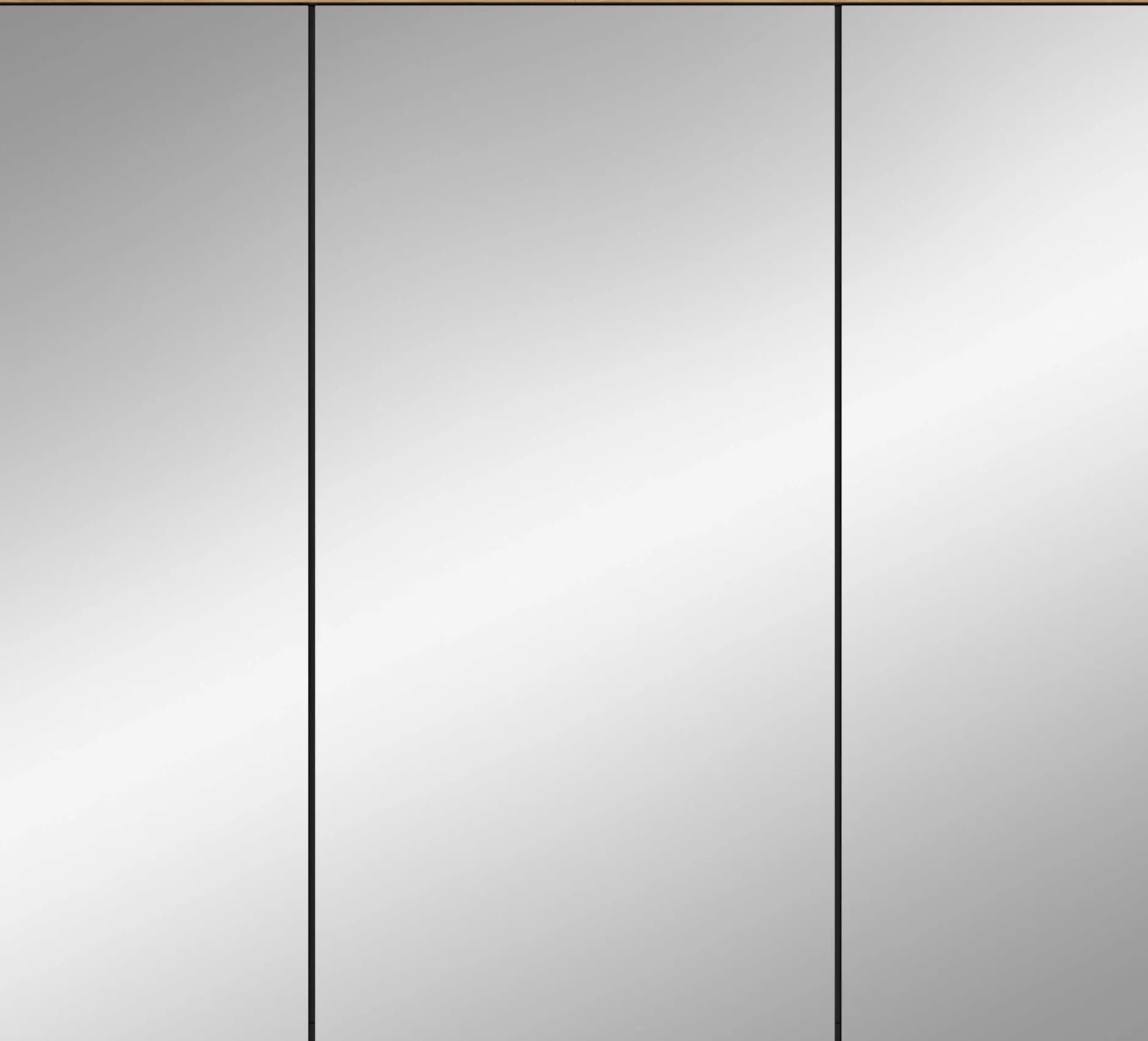Spiegelschrank Canu Xonox - basaltgrau mit Holz-Detail - 80x73x21 cm