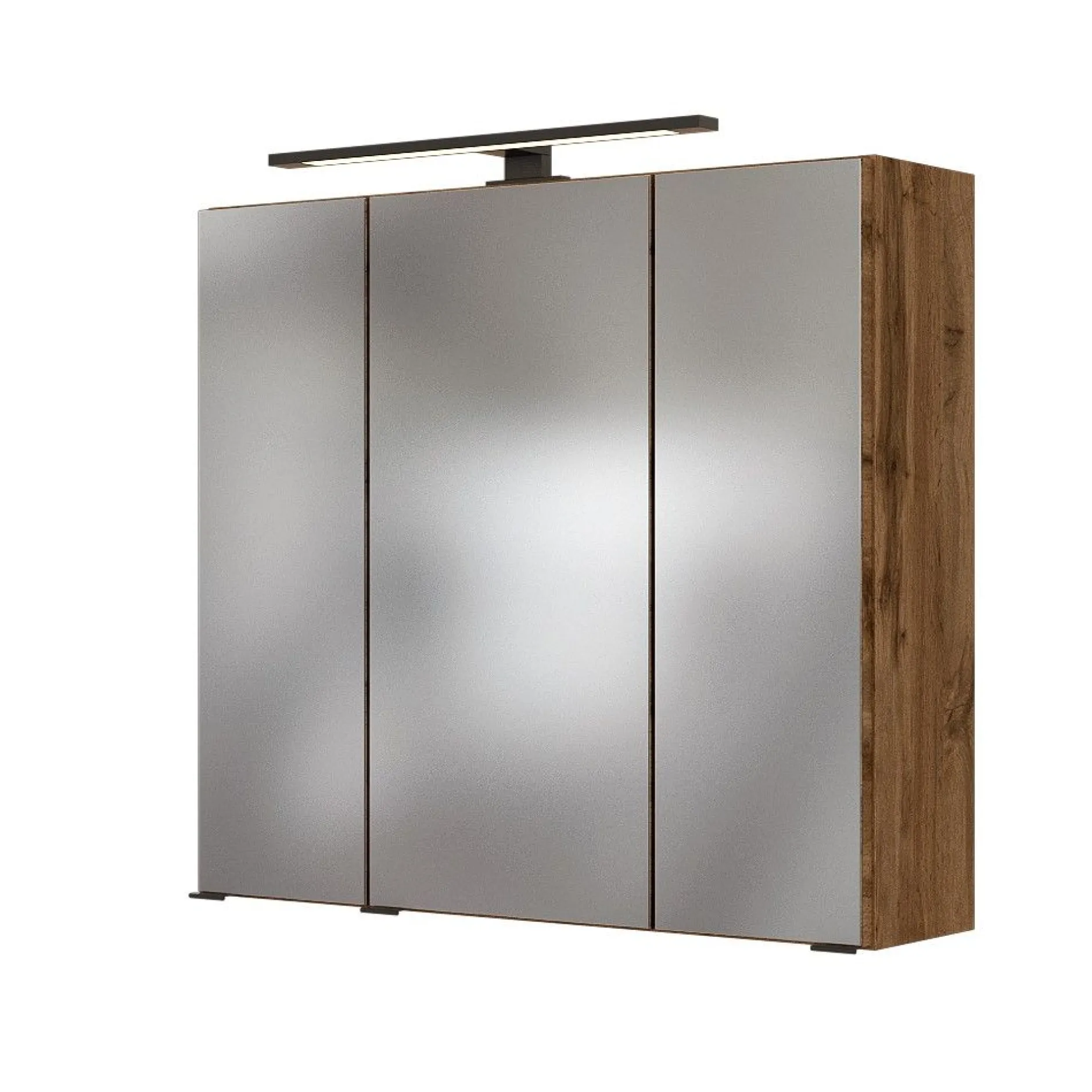 Spiegelschrank Dusan 70cm mit 3 Türen - Eiche wotan