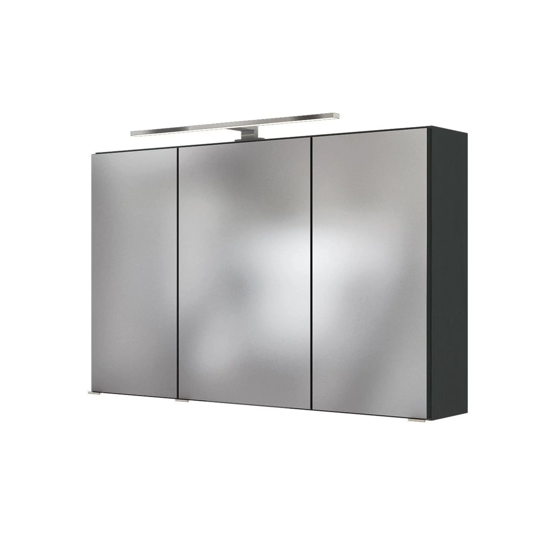 Spiegelschrank Florent 120cm mit 3 Türen und LED-Beleuchtung - graphit