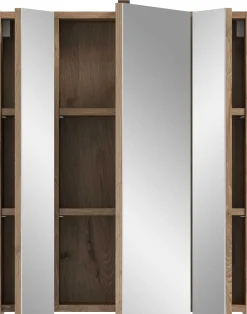 Spiegelschrank Ice Xonox - mattschwarz/Nox Oak - 60x70x18 cm
