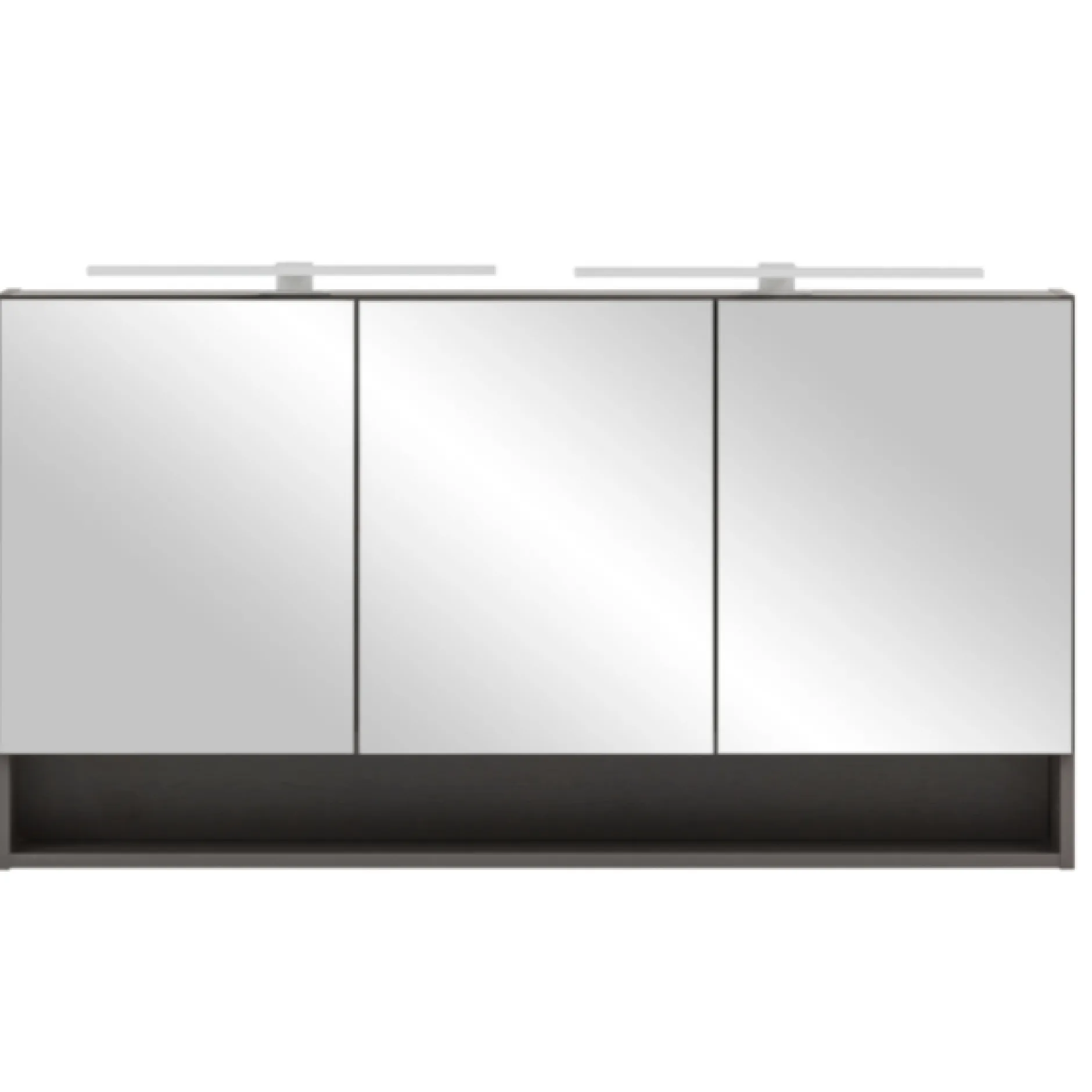 Spiegelschrank Karan 120cm 3 Türen mit Beleuchtung - anthrazit
