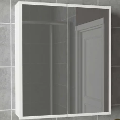 Spiegelschrank Kayla - 60x17x77cm - 2 Türen - weiß
