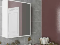Spiegelschrank Kayla - 60x17x77cm - 2 Türen - weiß