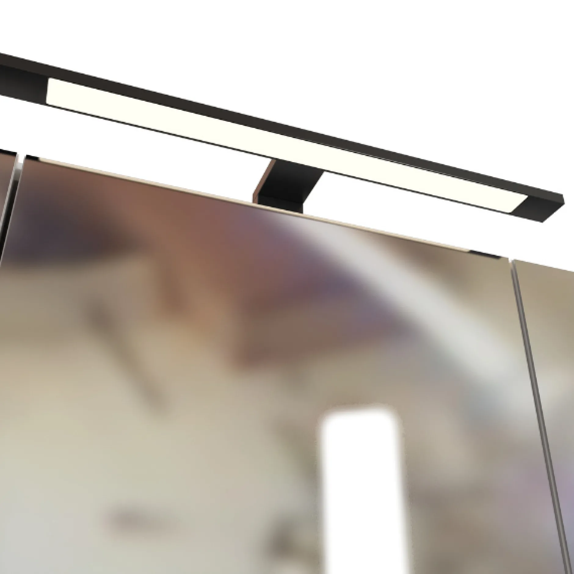 Spiegelschrank Malvo 100cm 3 Türen mit Beleuchtung - Eiche