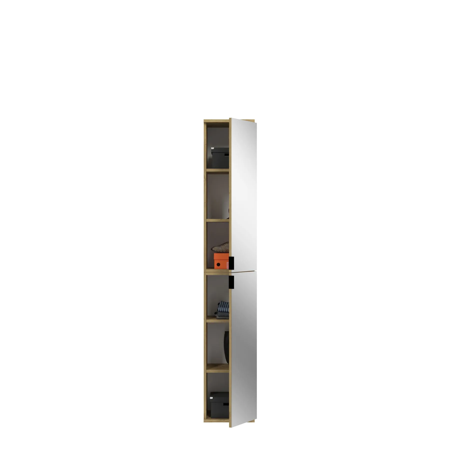Spiegelschrank Projekt X Emob - Artisan Oak - 30x193x34 cm - Spiegelglas