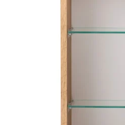 Spiegelschrank Vikas 100cm 3 Türen mit Beleuchtung - Eiche