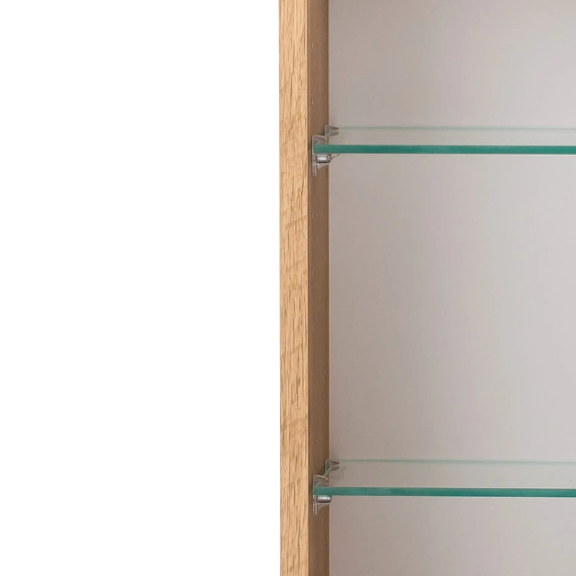 Spiegelschrank Vikas 100cm 3 Türen mit Beleuchtung - Eiche