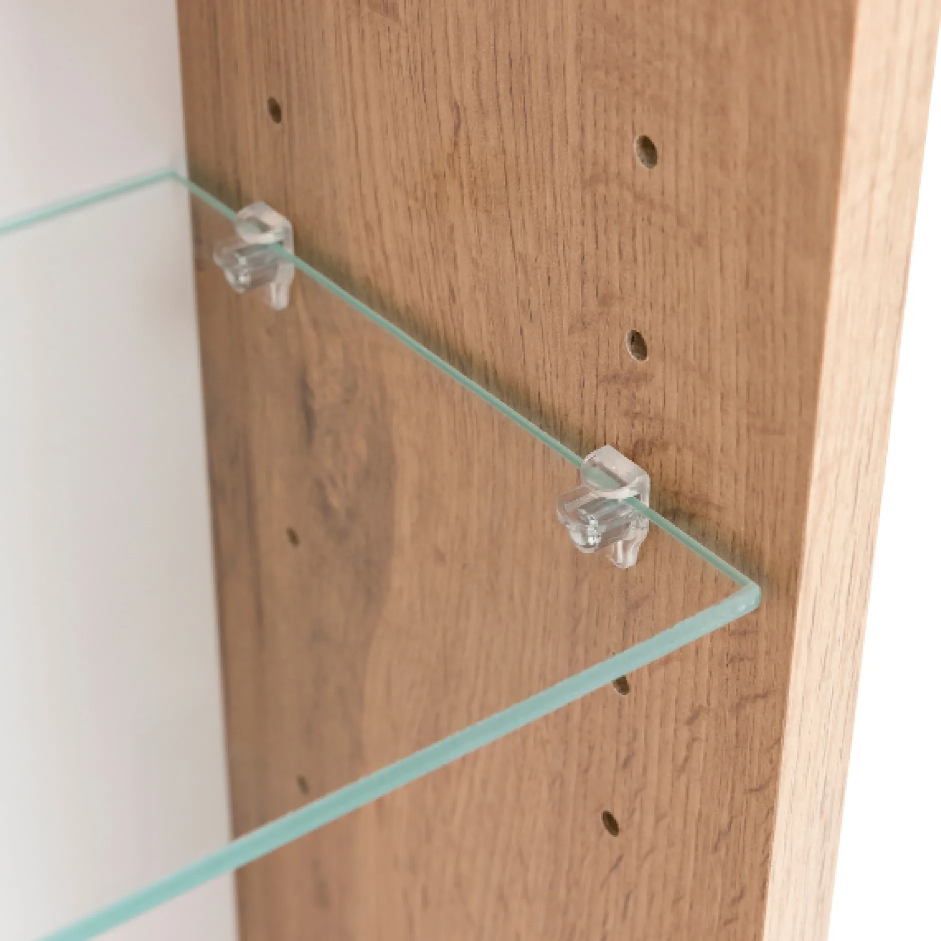 Spiegelschrank Vikas 60cm 3 Türen mit Beleuchtung - Eiche
