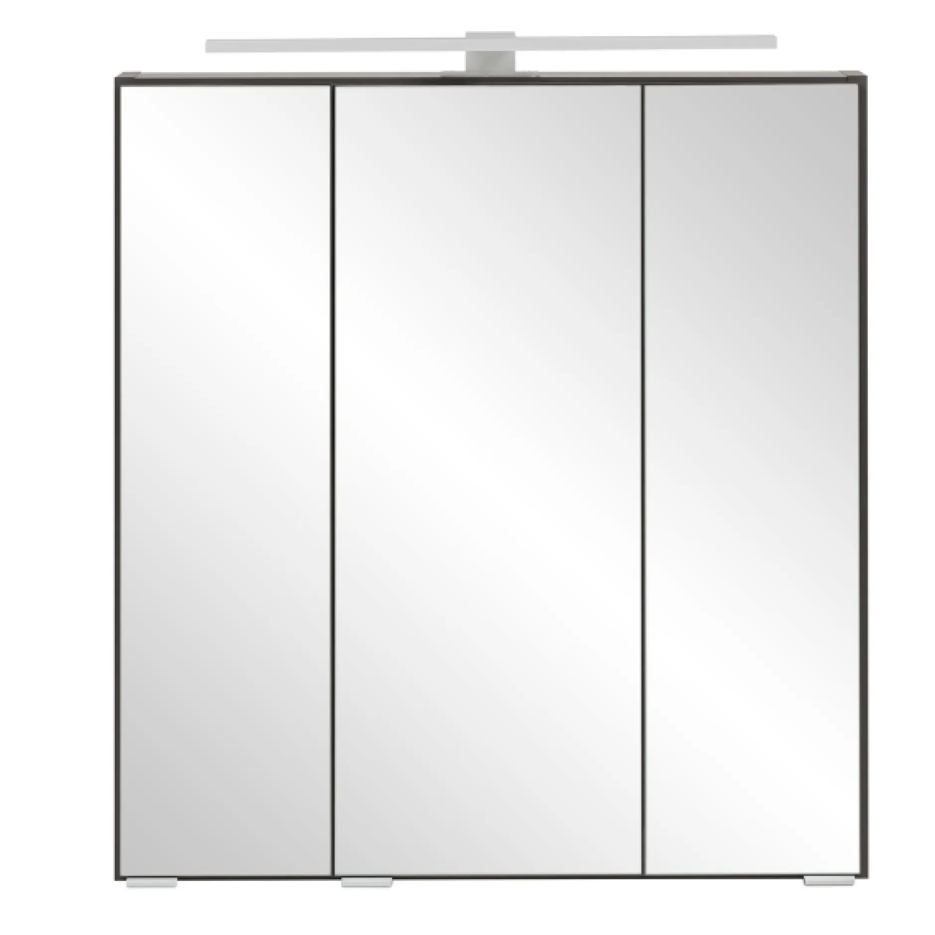 Spiegelschrank Vikas 60cm 3 Türen mit Beleuchtung - anthrazit