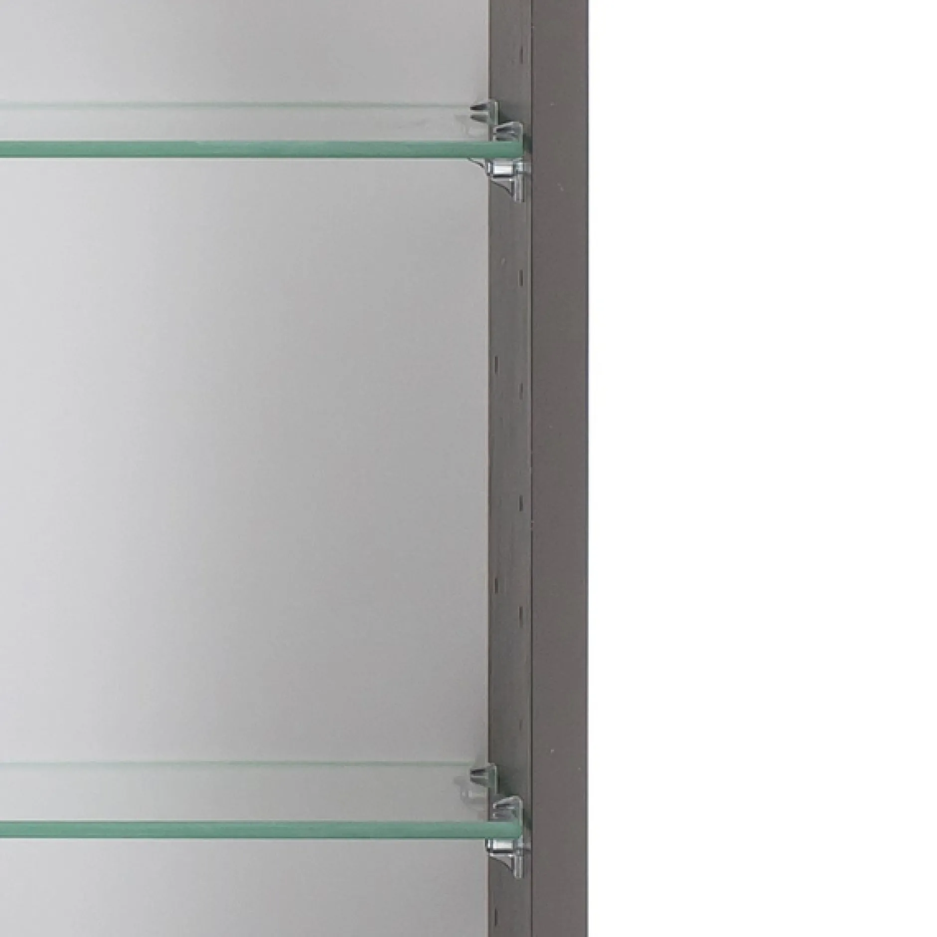 Spiegelschrank Vikas 60cm 3 Türen mit Beleuchtung - anthrazit