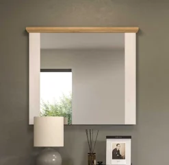 Spiegel Verona Xonox in Sibiu Lärche Imitation - 82x70x4 cm - Weiß/Natur