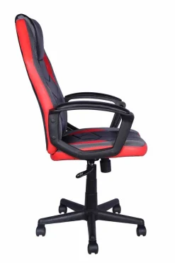 Spielstuhl Tiger - 57.5x65x102.5cm - verstellbar - drehbar - schwarz/rot