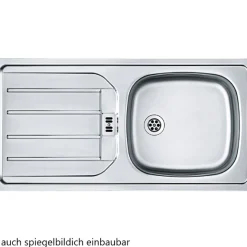 Spülenschrank Sorrella 100cm 2 Türen - weiß/Eiche