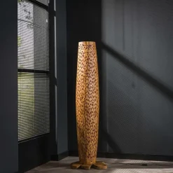 Stefanos Stehlampe 145 cm-recyceltes Teakholz