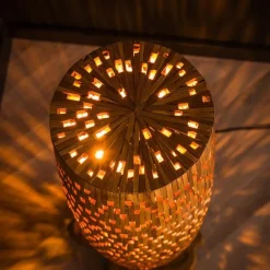 Stefanos Stehlampe 104 cm-recyceltes Teakholz