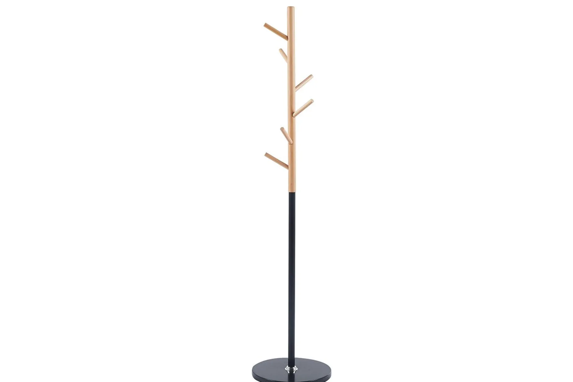 Steh-Garderobe Viola | Ø37 x 172 cm | Buche / Metall