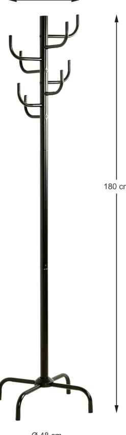 Steh-Garderobe | Ø48 x 180 cm | Schwarz