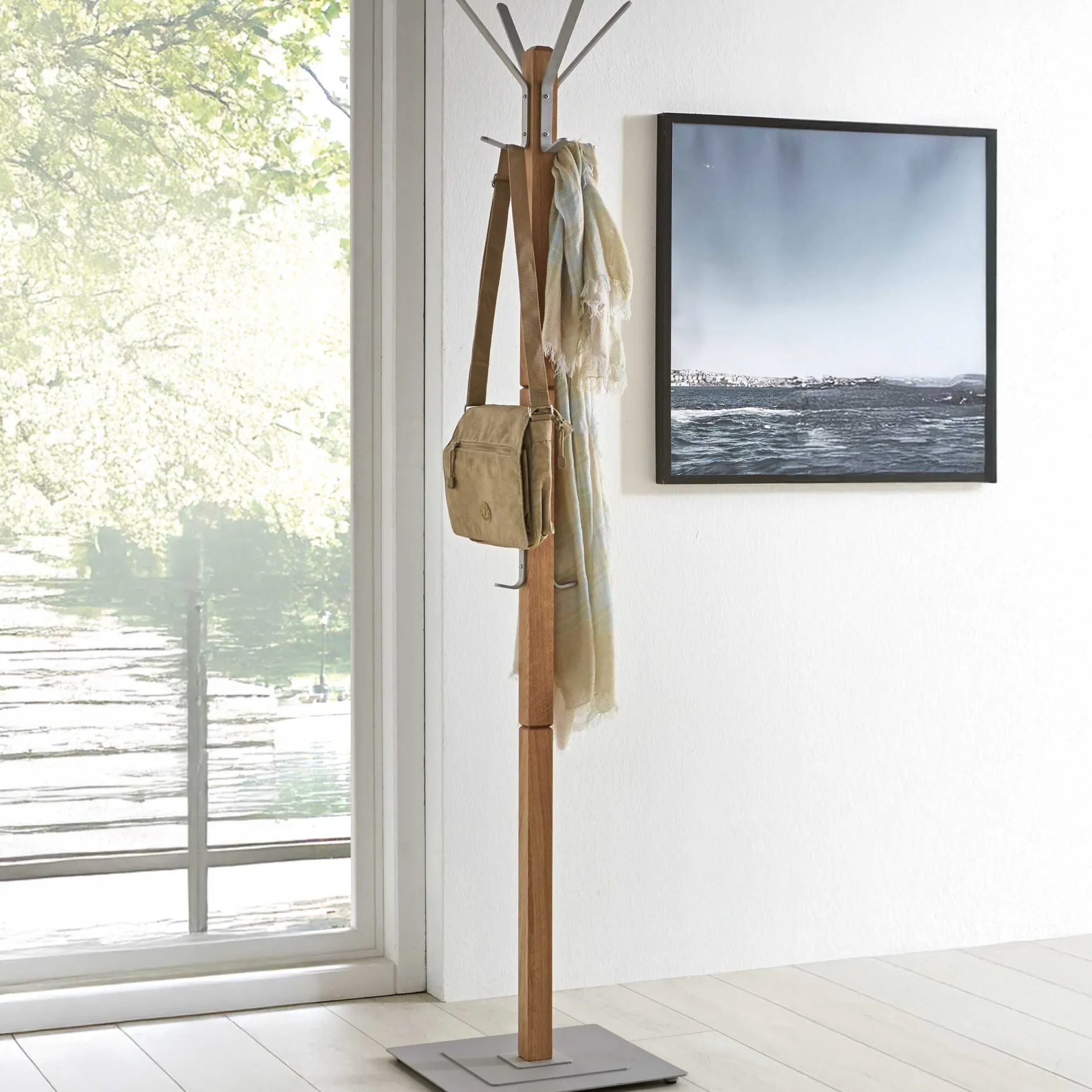 Steh-Garderobe | Ø40 x 184 cm | Weiß