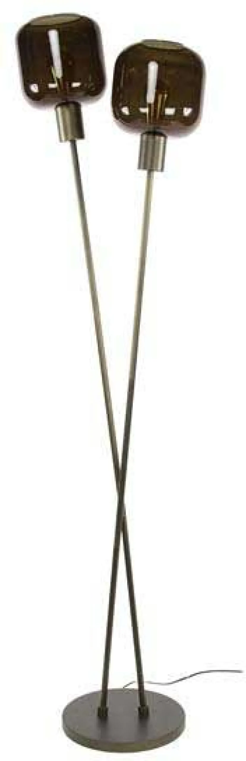 Stehleuchte Bronza - 46x30x167cm - 2 Lampen - Glas - Bronze