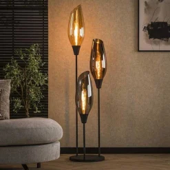 Stehleuchte Cocoon - Ø45x178cm - 3 Lampen - Glas