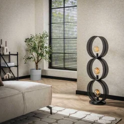Stehleuchte Ring - 40x30x122cm - Metall - anthrazit