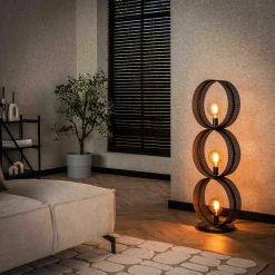 Stehleuchte Ring - 40x30x122cm - Metall - anthrazit