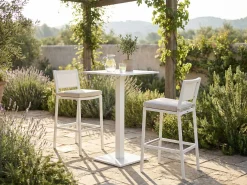 Stehtisch Prada Gescova - Aluminium - 70x70cm - Weiß