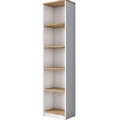 Stilvoller Schreibtisch | Woody Fashion | 100% Melamin | Nussbaum Weiß
