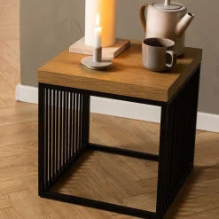 Strington Beistelltisch - 40x40x42 cm - Wildeiche/schwarz