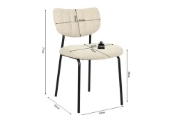 Stuhl Antunes | 46 x 53 x 77 cm | Beige