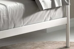 Stuhlbett Pablo 90x200 mit Lattenrost - weiß/metallisch