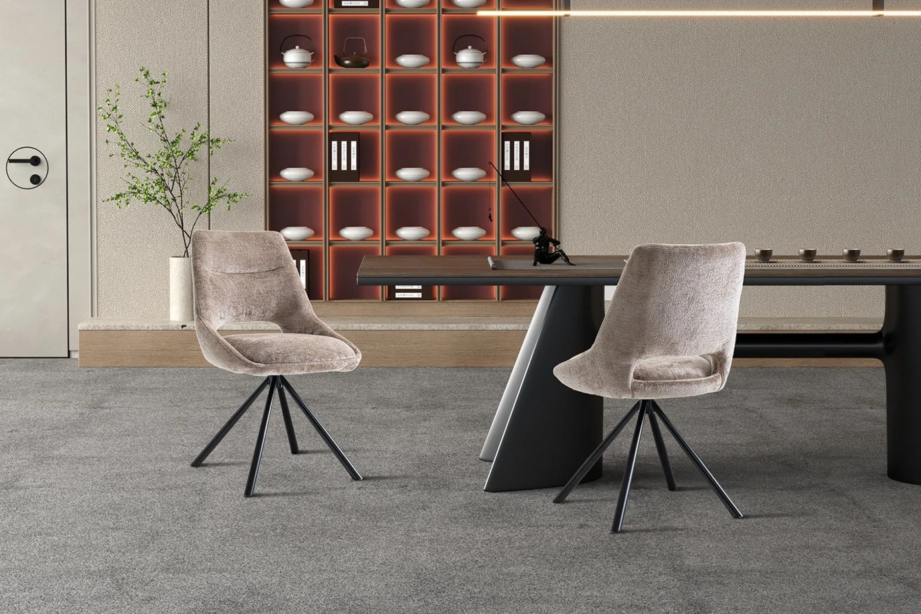 Stuhl Dante | 51 x 60 x 86 cm | Taupe