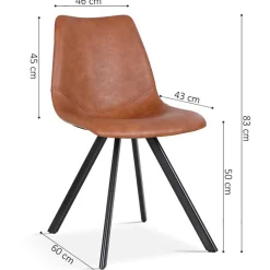 Stuhl Emmy - Cognac