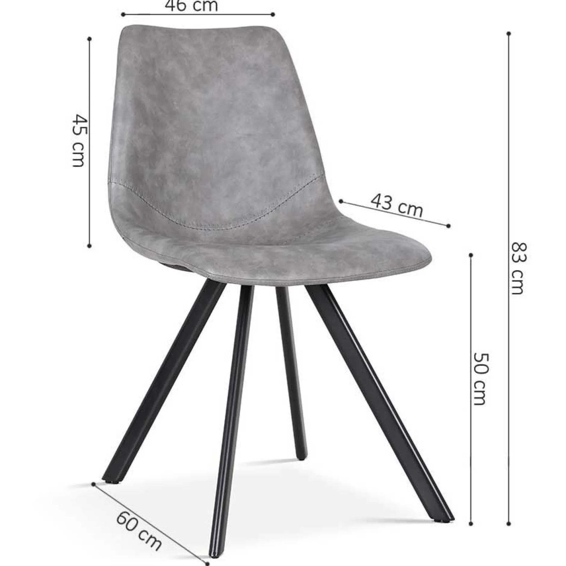 Stuhl Emmy - grau
