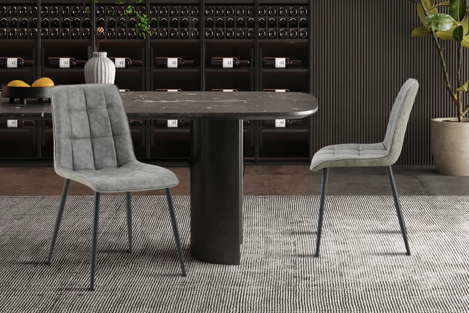 Stuhl Furax | 43 x 60 x 88 cm | Grau