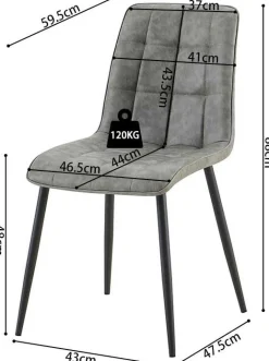 Stuhl Furax | 43 x 60 x 88 cm | Grau