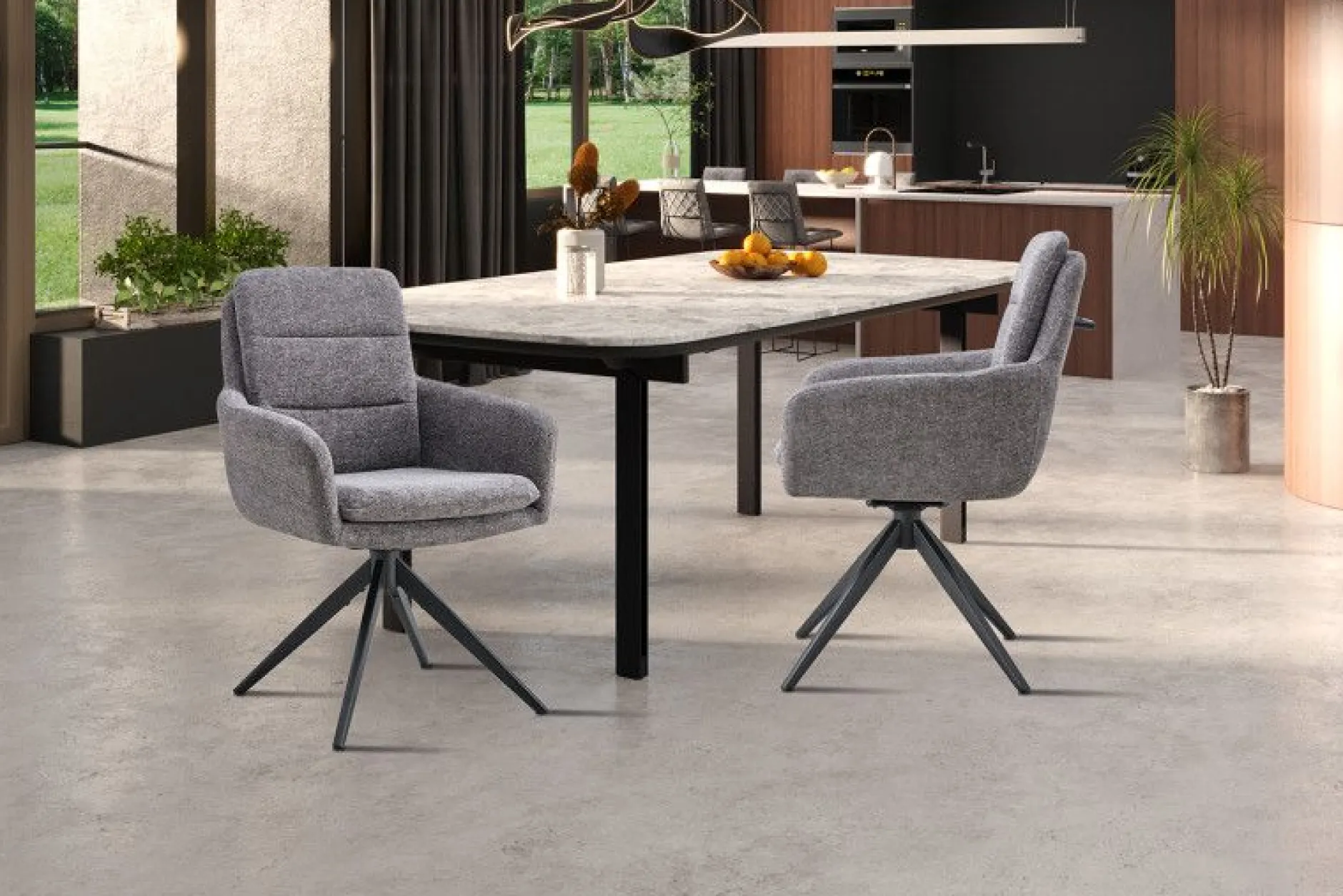 Stuhl Isolde | 59 x 65 x 93 cm | Dunkelgrau