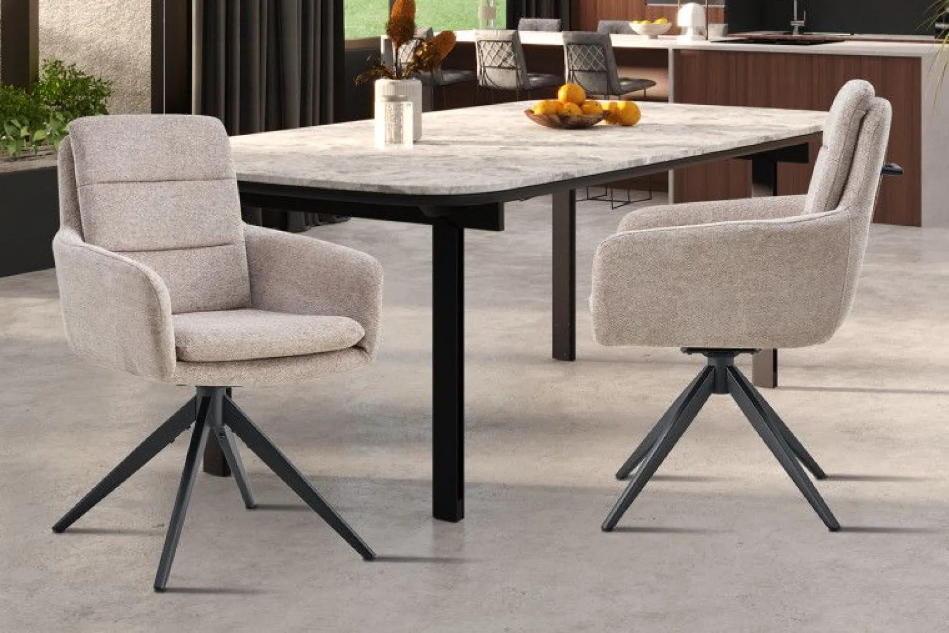 Stuhl Isolde | 59 x 65 x 93 cm | Hellgrau
