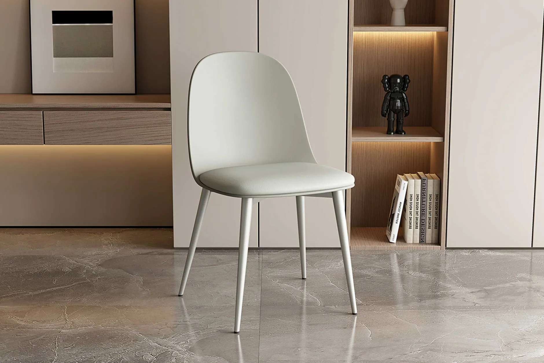 Stuhl Jasmin | 51 x 44 x 81 cm | Grau-grün