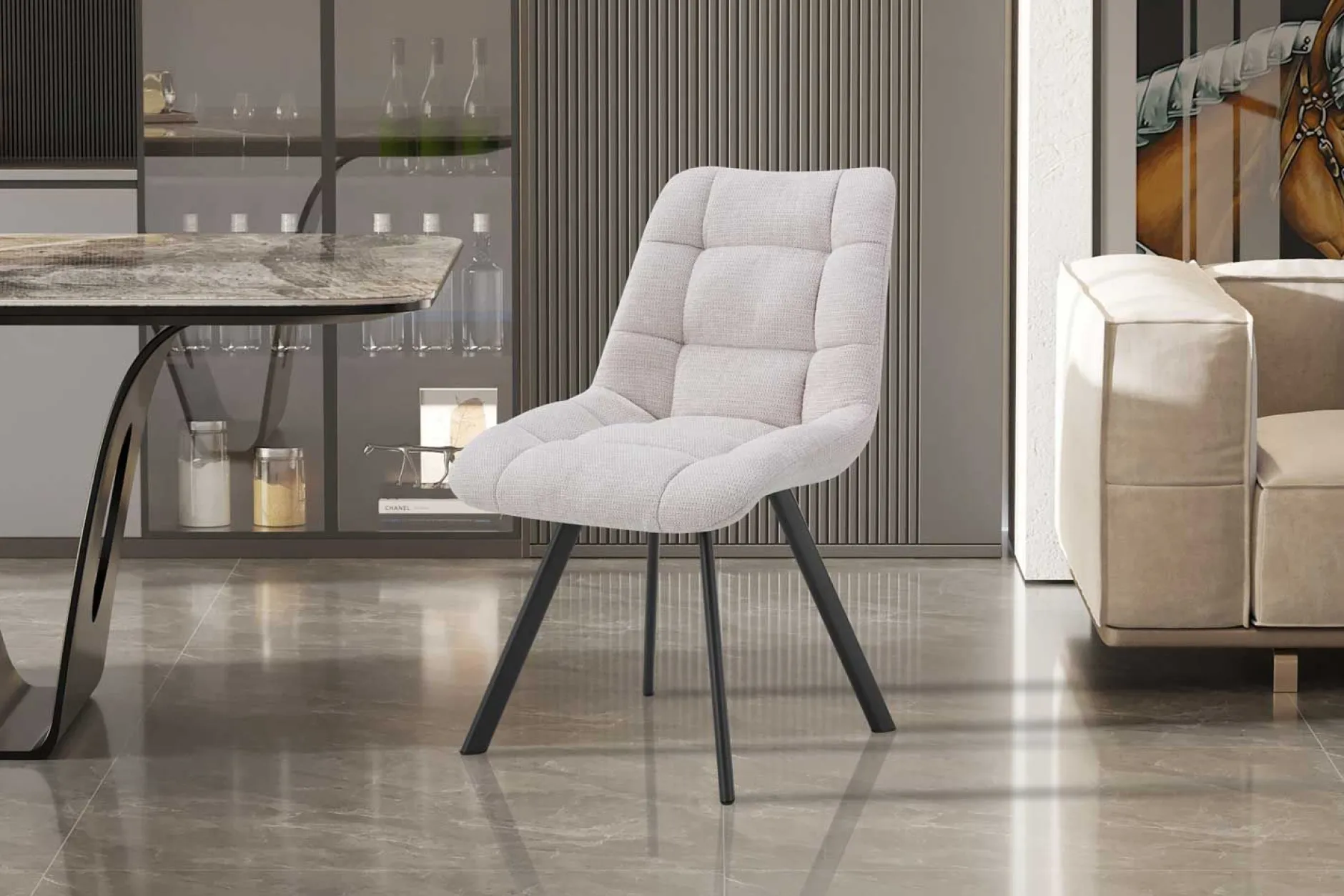 Stuhl Lizzy | 52 x 62 x 89 cm | Beige