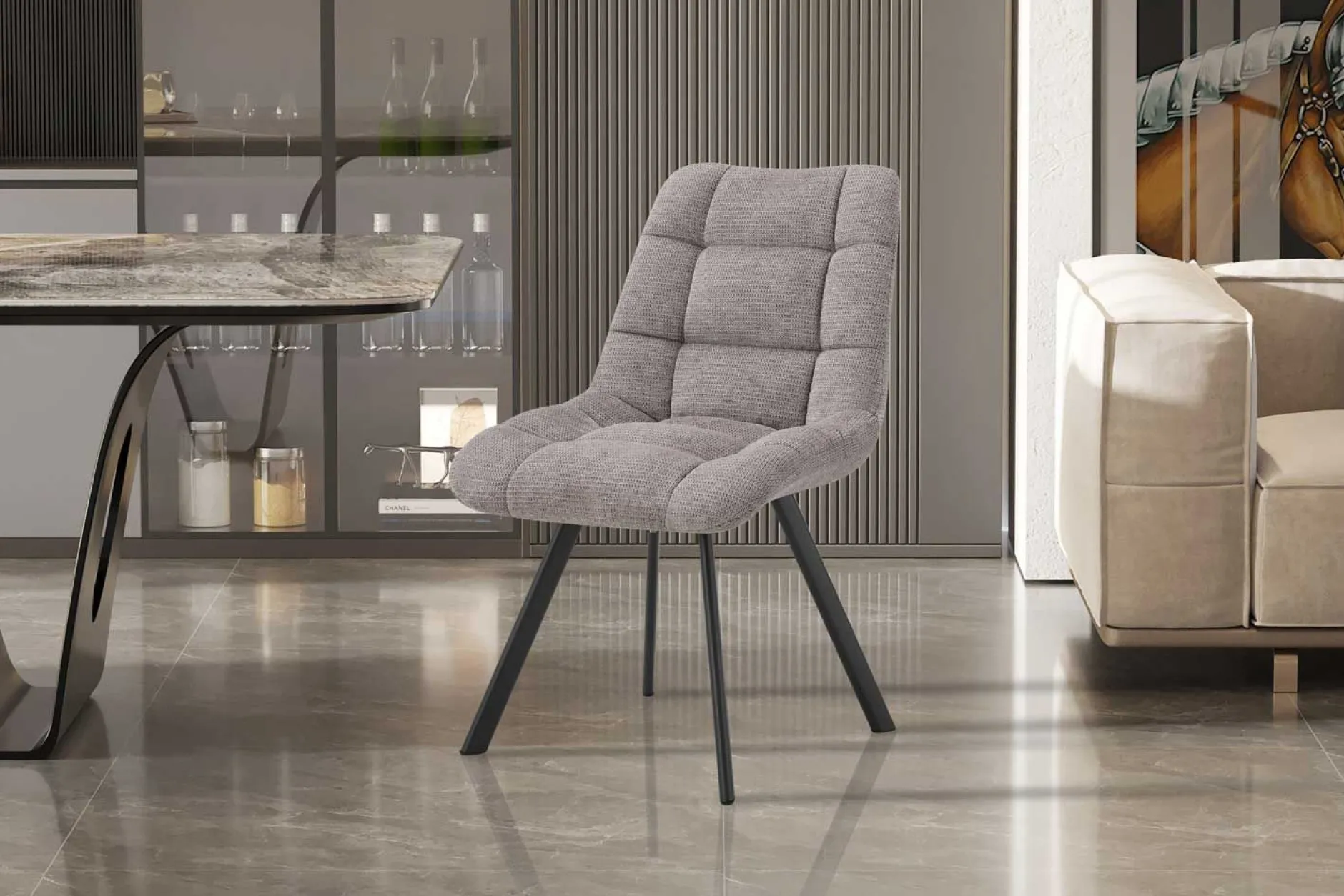 Stuhl Lizzy | 52 x 62 x 89 cm | Grau